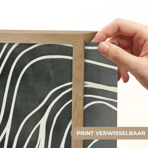 Lijnen - Patroon - Abstract - Wit Light Box met batterij (Wandlamp) middel -USP_websiteprintNL