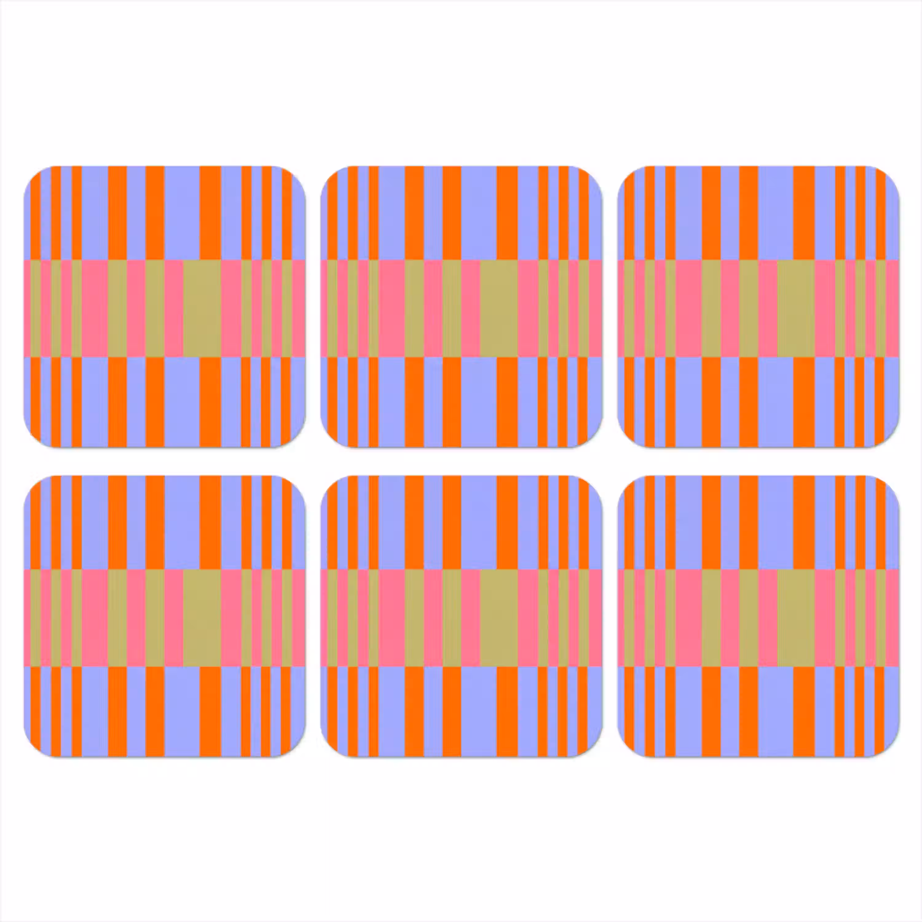 Abstract - Patroon - Geometrisch - Kleurrijk - Modern onderzetter kurk middel -3d