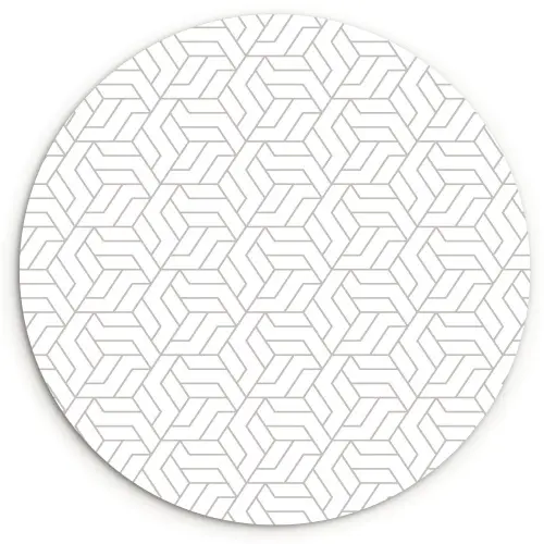 Grafisch - Patroon - Modern - Hexagon Wandcirkel kunststof plaat 5mm dik klein 188 -3d
