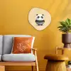 Panda - Beige - Minimalistisch Wandcirkel Organisch Forex 3mm klein -sfeer4