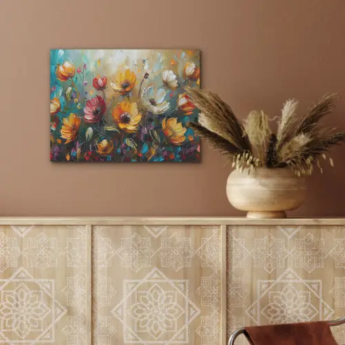 Watercolor - Bloemen - Kunst - Modern PET vilt klein -sfeer4