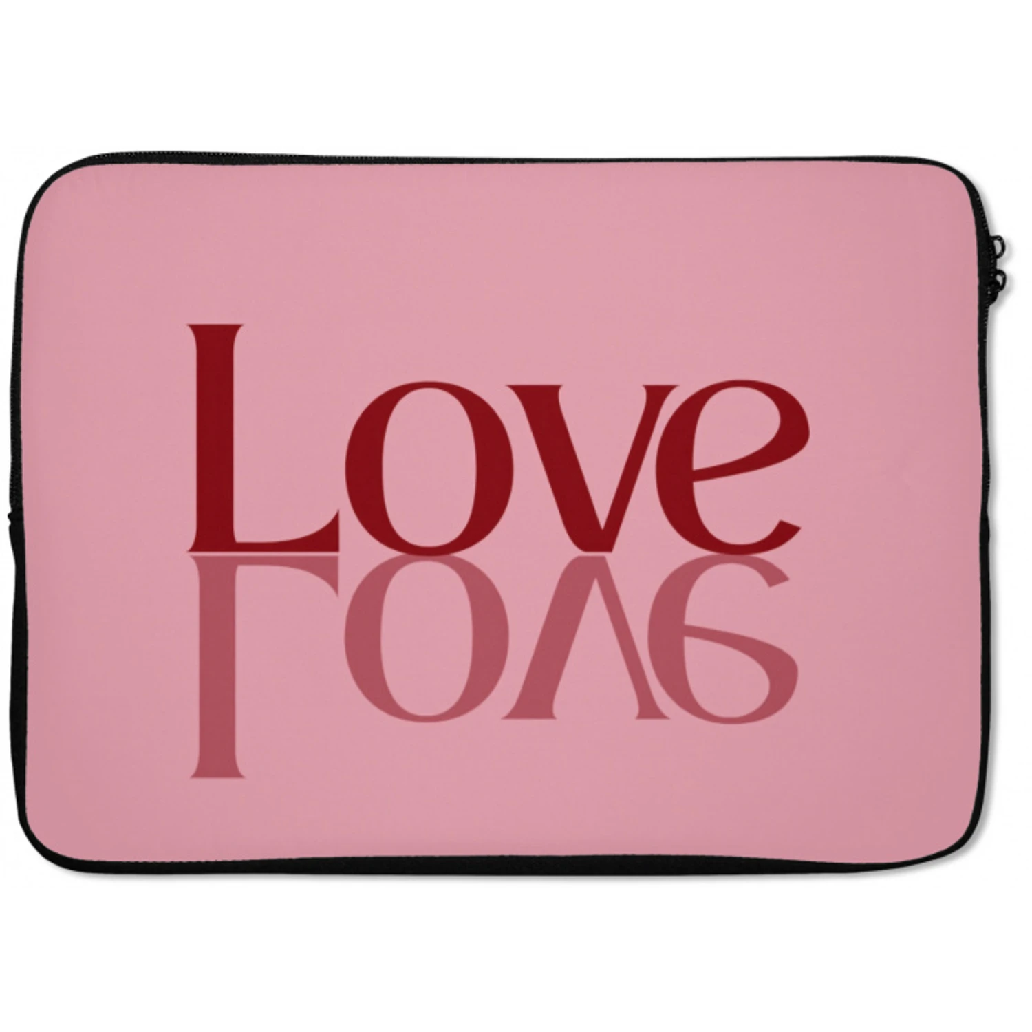 Love - Roze - Spiegeling laptophoes neopreen klein -zkaufland3dotto