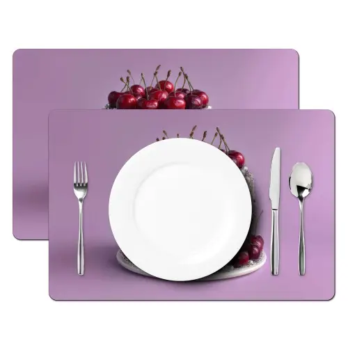 Taart - Kersen - Juwelen - Rood Placemat vinyl groot -zzsfeer2_Kitchenyeah-website