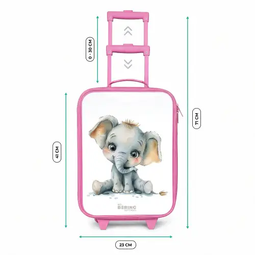 Baby olifant Kinderkoffer - Roze klein -productfoto_formaten
