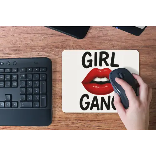 Lip - Girl - Rood - Letters muismat rubber klein -toetsenbord