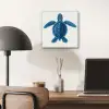 Schildpad - Blauw - Schild aluminium wit klein -sfeer5