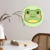 Kikker - Groen - Vriendelijkheid Wandcirkel kunststof plaat 5mm dik klein -sfeer4