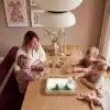 Sparren - Bomen - Groen - Beige Dienblad Rechthoek middel -sfeer4