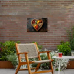 Houten - Hart - Kleurrijke - Specerijen Tuinposter op houten frame 2 cm dik klein -sfeer3