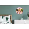 Ingrediënten - Lepels - Hout - Roze Wandcirkel aluminium klein -slaapkamer