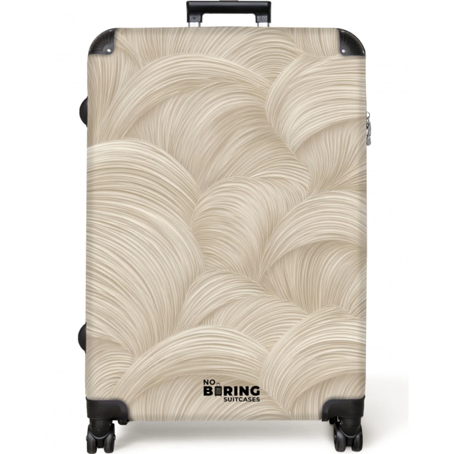 Bogen - Patroon - Beige NBS - Large koffer - Volwassenen Unisex groot -zzzzzzzzkaufland2