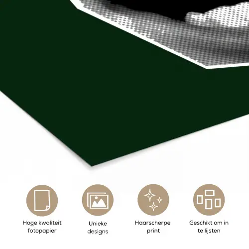 Mond - Groen - Illustratie - BLAH BLAH poster papier klein -closeup_NL