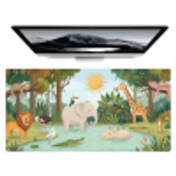 Jungle - Oase - Dieren - Kleurrijk Muismat XXL klein -zzz3d