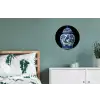 Pot - Delfts Blauw - Bloemen Wandcirkel aluminium klein -slaapkamer