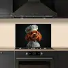 Bruin - Kok - Hondje keuken achterwand spatscherm klein -sfeer1