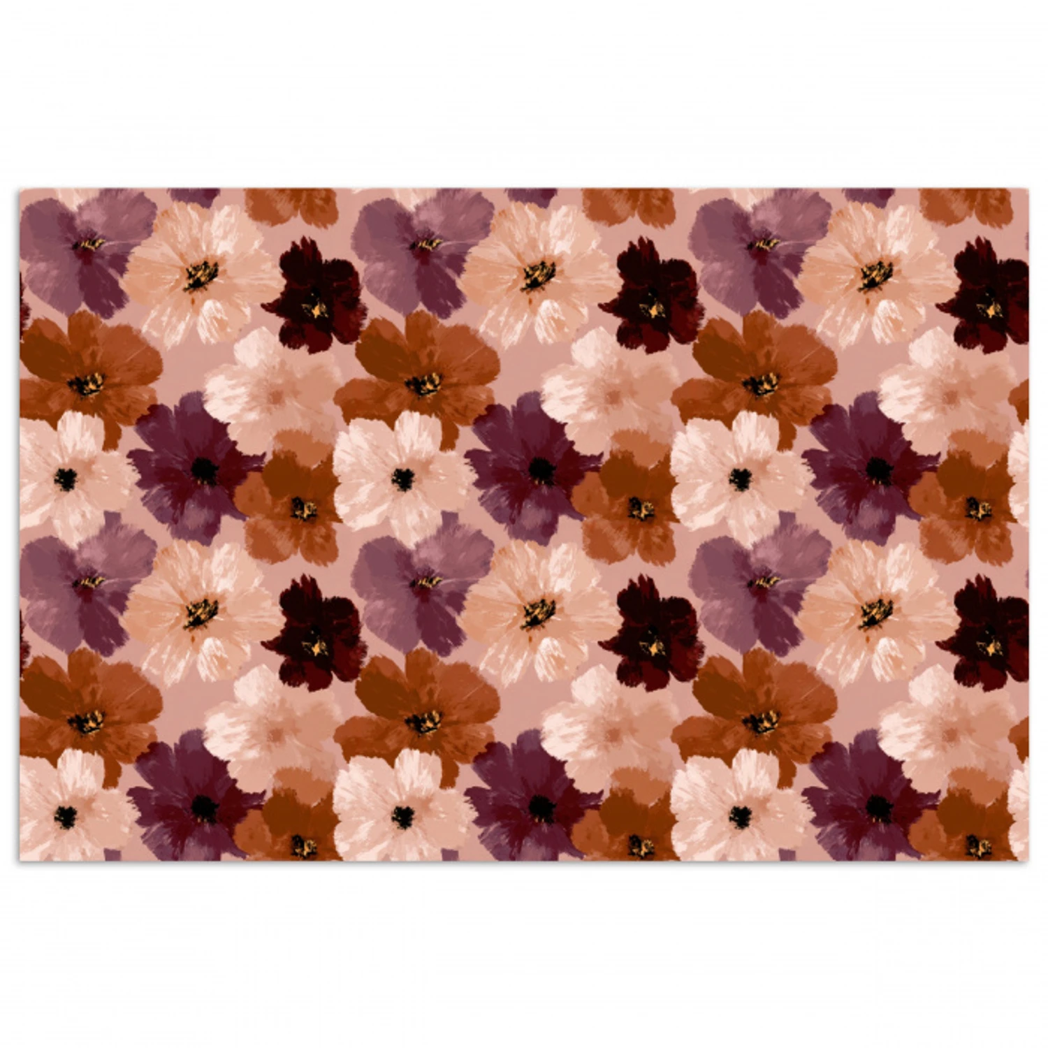 Bloemen - Abstract - Aardetinten poster papier klein 62 -3d