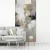 Kleurenpalet - Penseelstreken - Beige - Nevelig fotobehang vinyl groot -woonkamer