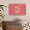 Lijnillustratie - Kersen - Tak - Wit canvas 2cm klein -sfeer1