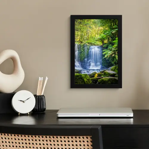 Jungle - Waterval - Australië - Planten - Natuur fotolijst zwart zonder passe partout klein -sfeer1