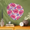 Bloemen - Patroon - Meerkleurig Wandcirkel Organisch Aluminium middel 851 -sfeer2