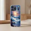 Golven - Zee - Kleurrijk - Rotsen Telefoonhoesje iPhone 17 Pro klein -sfeer2