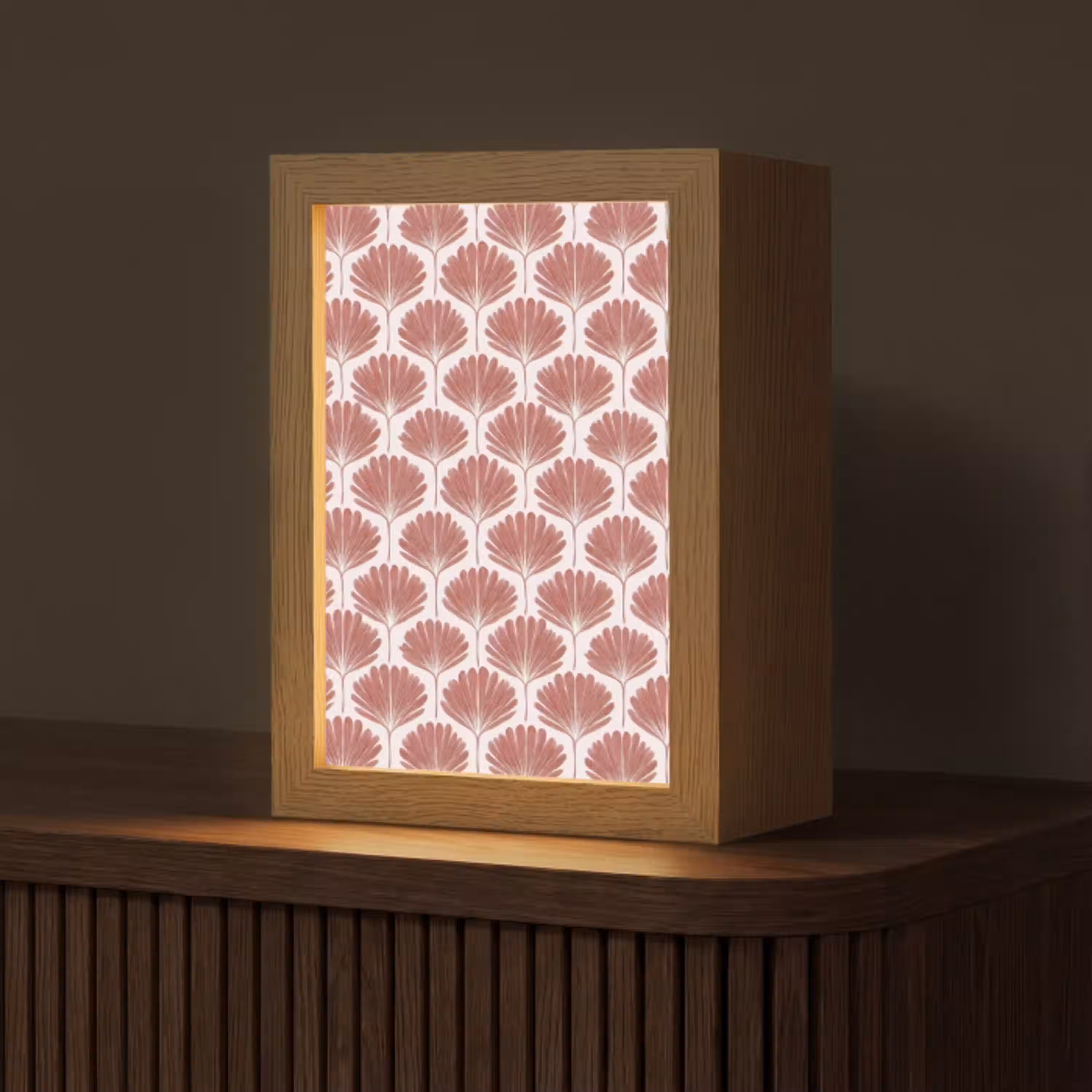 Waaier - Motief - Terra Light Box met kabel (Tafellamp) klein 925 -z3d_website