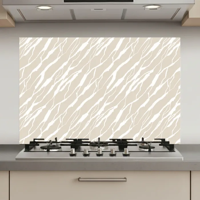 Beige - Wit - Patroon - Structuur keuken achterwand spatscherm klein 900 -3d_website