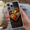 Houten - Hart - Kleurrijke - Specerijen Hoesje iPhone 16 Pro Max met koord klein -sfeer3