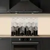 Goud - Hexagon - Chic - Patronen - Luxe keuken achterwand spatscherm klein -sfeer1