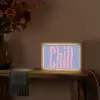 Chill - Roze - Blauw - Golvend Light Box met kabel (Tafellamp) klein -sfeer4