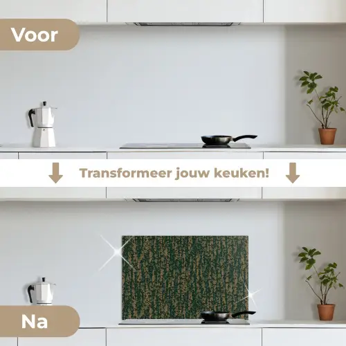 Groen - Bruin - Vlekken - Roest keuken achterwand spatscherm klein 900 -voor_na_NL