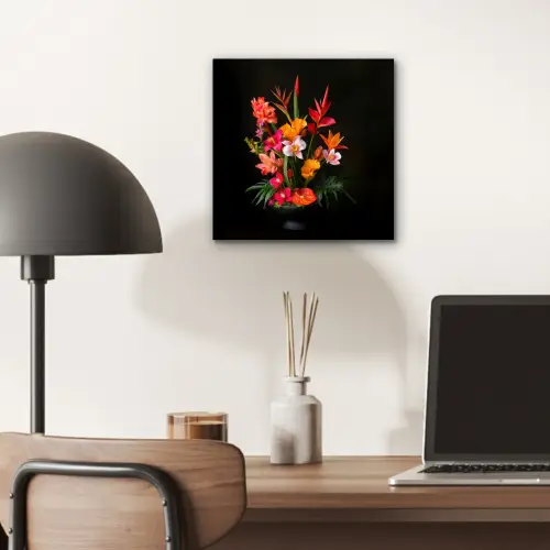 Boeket - Bloemen - Exotisch aluminium wit klein -sfeer5