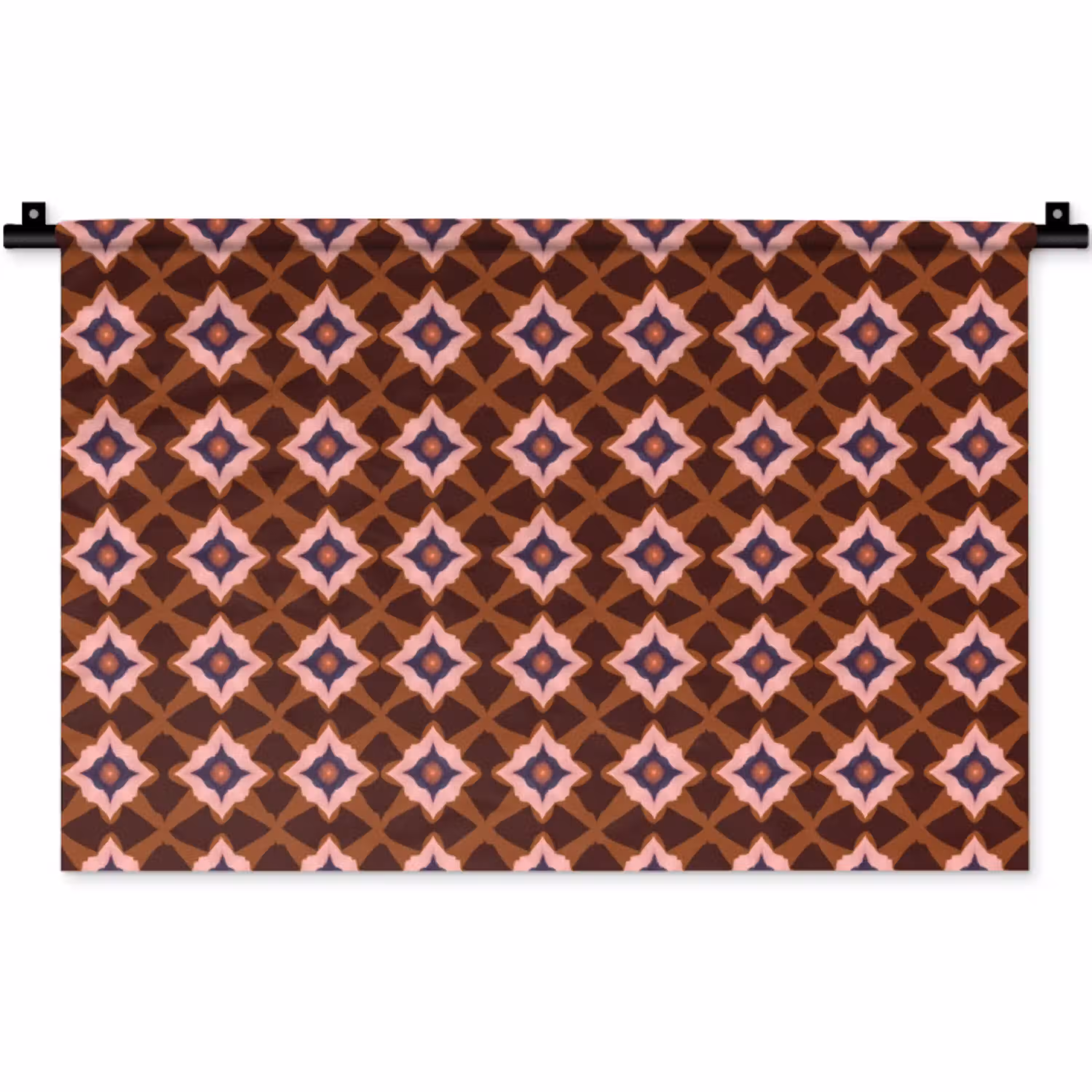 Geometrisch - Sierlijk - Bruin Wandkleed katoen klein 269 -zz3d