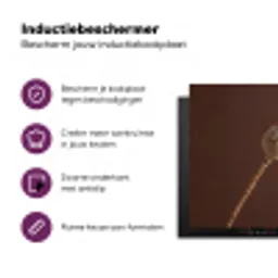 Papaverbol - Droogbloem - Bruin - Minimalistisch Inductie beschermer vinyl 3mm middel -zzzzzzz-cc-usp