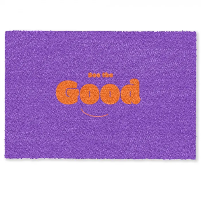 See the good - Oranje - Paars - Smiley Deurmat klein -zkaufland3d