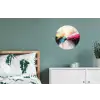 Dynamisch - Abstract - Kleurrijk - Zwart Wandcirkel aluminium klein -slaapkamer