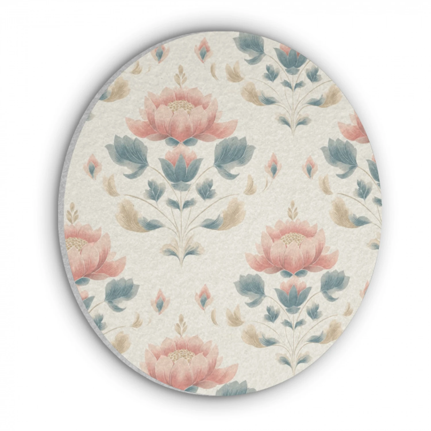 Lotus - Bloemen - Roze Akoestische PET Vilt - Rond klein 838 -3d