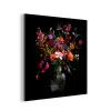 Boeket - Veldbloemen - Vaas aluminium wit klein -3d