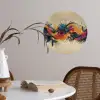 Explosie - Kleurrijk - Vormen - Abstract Wandcirkel behangsticker klein -sfeer3