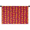 Rood - Donker - Patroon - Sinaasappels Wandkleed katoen klein 269 -zz3d