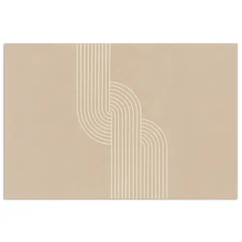 Parallelle lijnen - Lichte textuur - Beige poster papier klein -3d