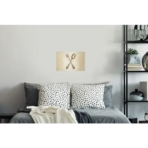 Beige - Vintage - Bestek Muursticker klein -slaapkamer