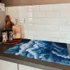 Golven - Blauw - Schuim Inductie beschermer vinyl 3mm klein -sfeer3