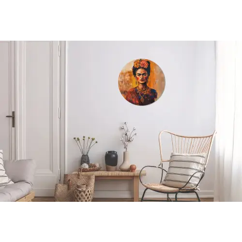 Portret - Sieraden - Schilderachtig Wandcirkel aluminium klein -woonkamer