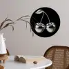 Kers - Luxueus - Metallic Wandcirkel behangsticker klein -sfeer3