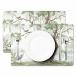 Reiger - Landschap - Groen Placemat vinyl groot -zzsfeer2_Kitchenyeah-website