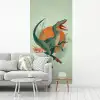 Dino - Bladeren - Grafisch - Groen fotobehang vinyl groot -woonkamer