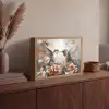 Kolibrie - Vogels - Bloemen - Natuur Light Box met batterij (Wandlamp) middel -sfeer2