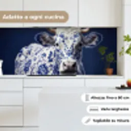 Koe - Delfts - Blauw - Artistiek keuken achterwand 2 middel -sfeer4_IT