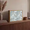 Wolken - Kraanvogels - Blauw Light Box met batterij (Wandlamp) middel 907 -sfeer2